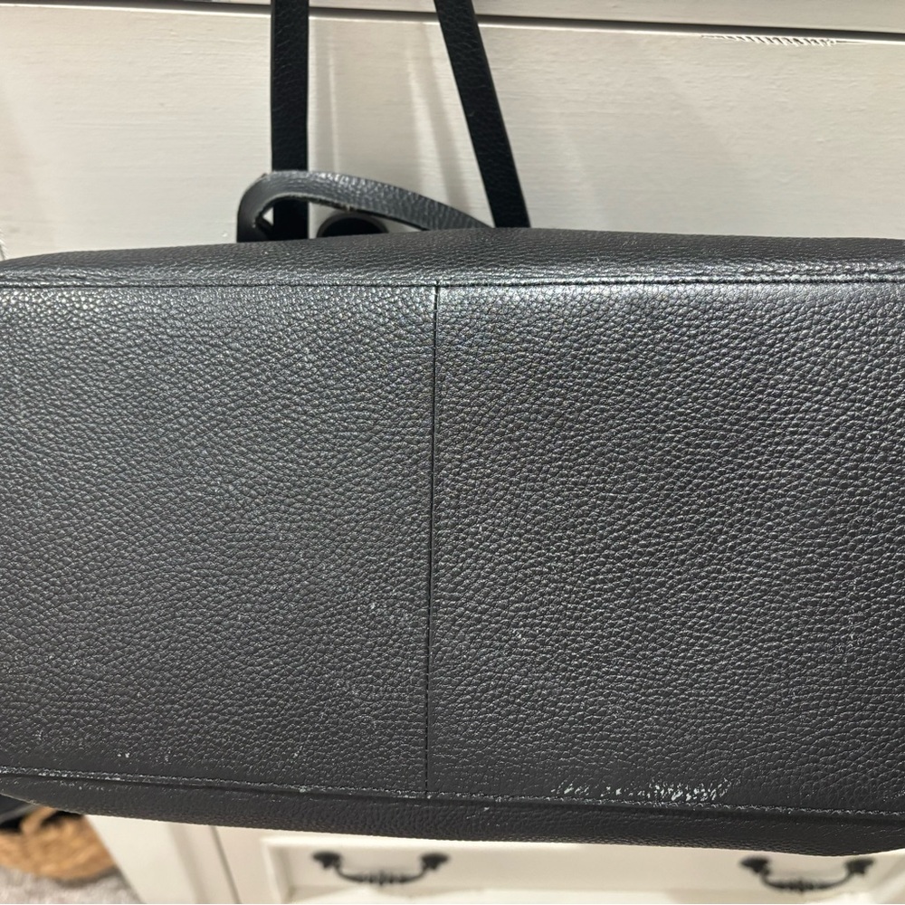 Cole Haan Black Pebbled Leather Tote - Picture 4 of 4
